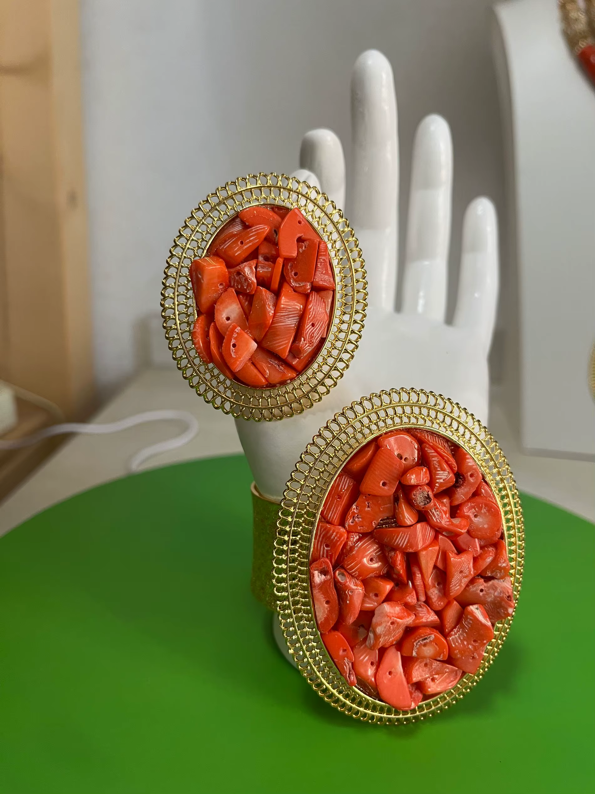 Parure de bijoux africains en perles de corail, accessoire de mariage, bijoux ethniques traditionnel