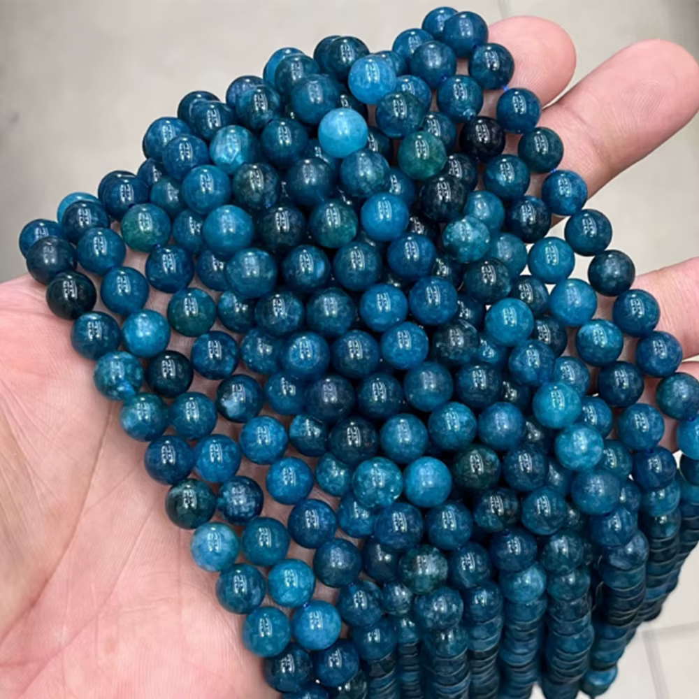 Perles rondes en apatite de 8 mm, perles en vrac pour la fabrication de bijoux, bracelets, boucles d