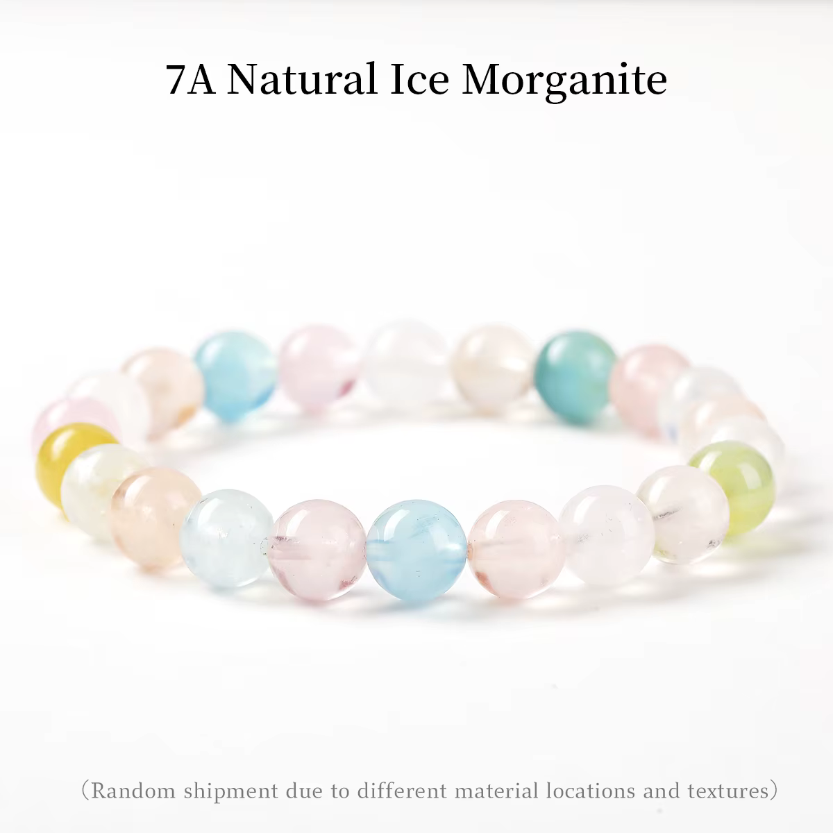Bracelet en morganite naturelle 7A, perles de béryl multicolores pour femmes, bijoux élégants en pie