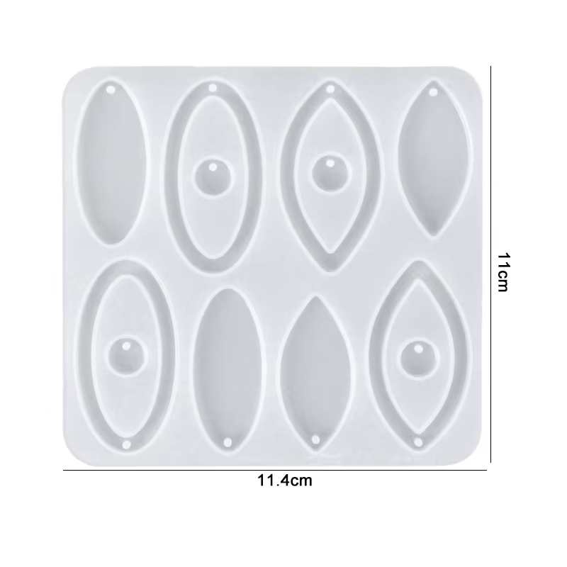 Moule en silicone pour boucle d'oreille, outil de fabrication de bijoux, en résine, UV, pour bricola