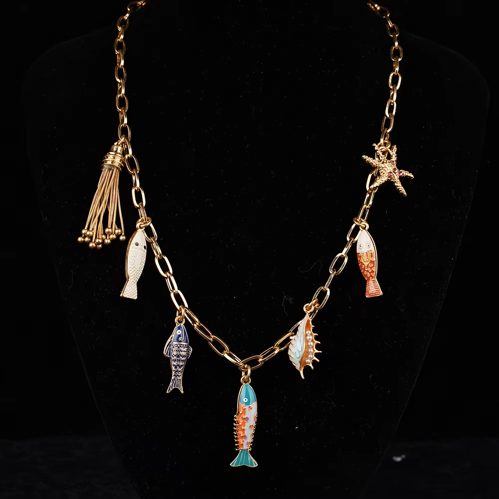 Ensemble de bijoux scintillants en perles fabriquées à la main, bijoux de déclaration de mode rétro 