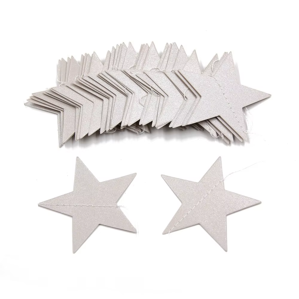 Guirlande murale en papier étoile scintillante de 4 m pour décoration de mariage, bannière murale, d