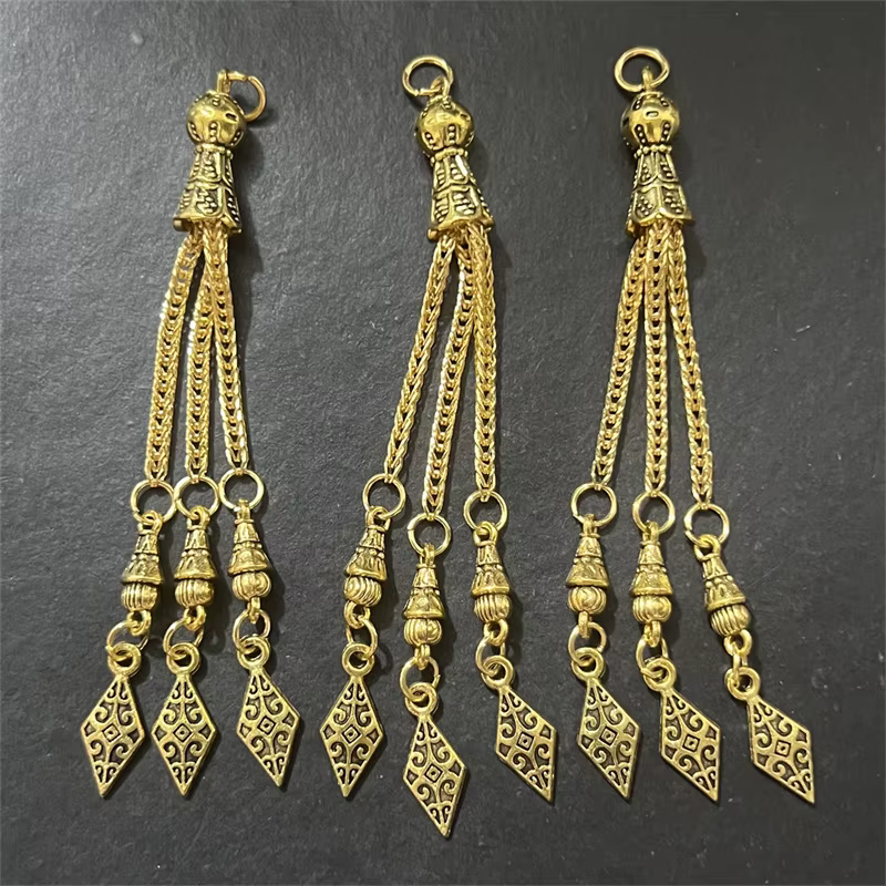 Breloques à pompon couleur or, pendentif pour boucles d'oreilles et colliers, fournitures de décorat