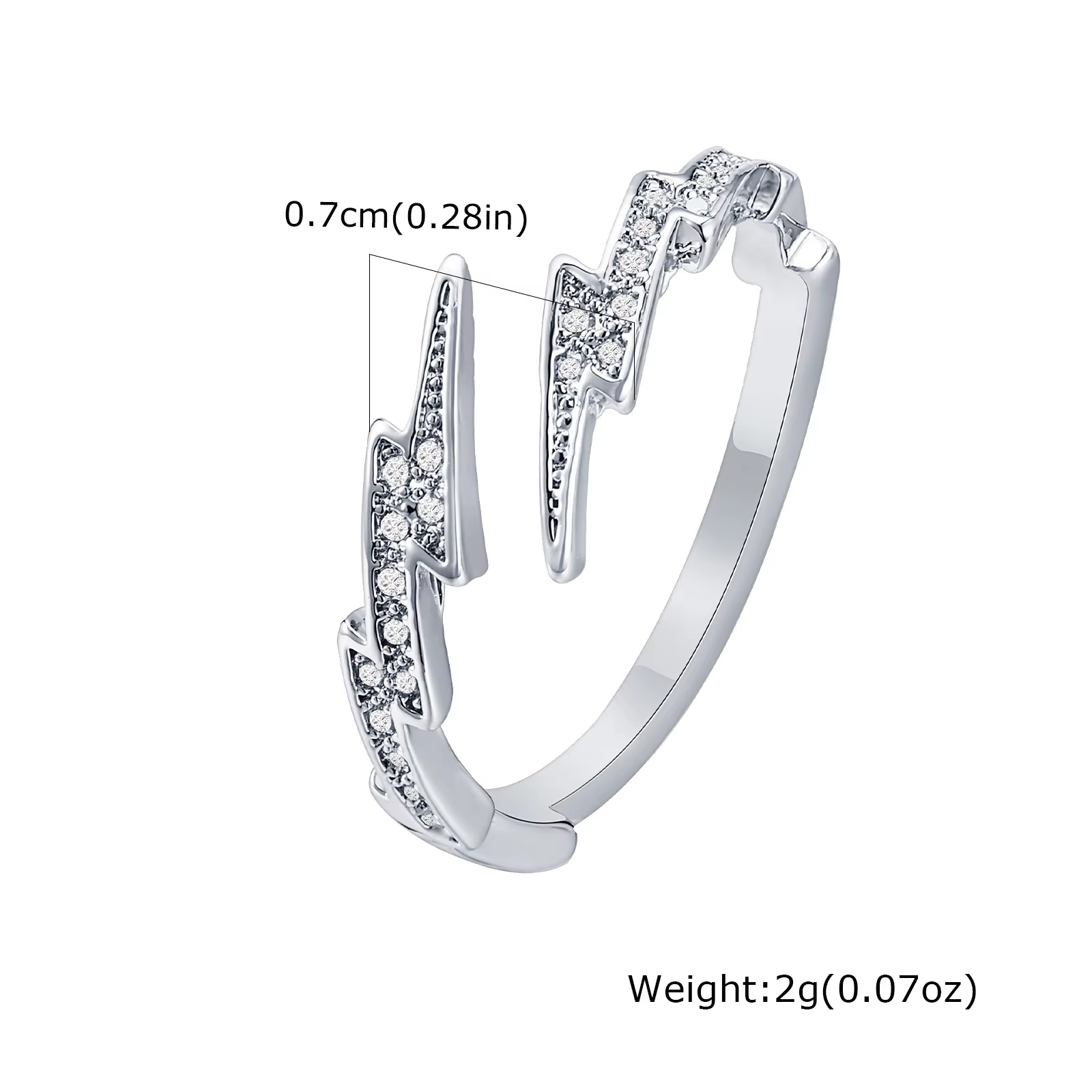 Vnox – bagues ouvertes en Zircon pour hommes et femmes, bracelet de doigt en cristal de couleur arge
