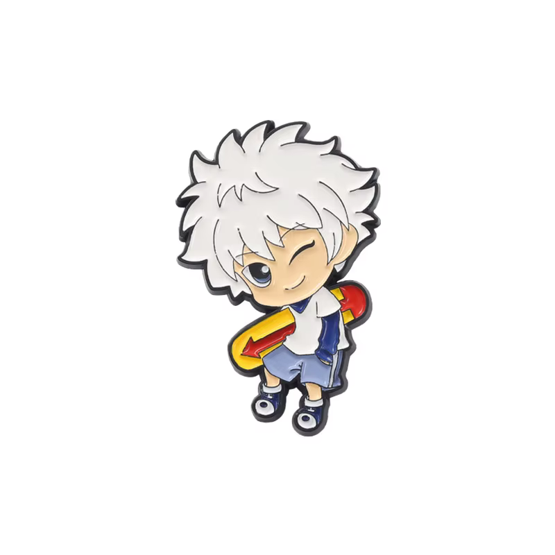 Broche de Cosplay en forme de dessin animé Hunter X Hunter, épingles en émail GON Killua Kurapika Le