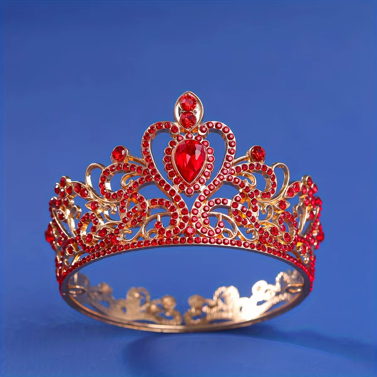 Diadème rond baroque reine royale roi diadèmes et couronnes robe de mariée couronne bijoux accessoir