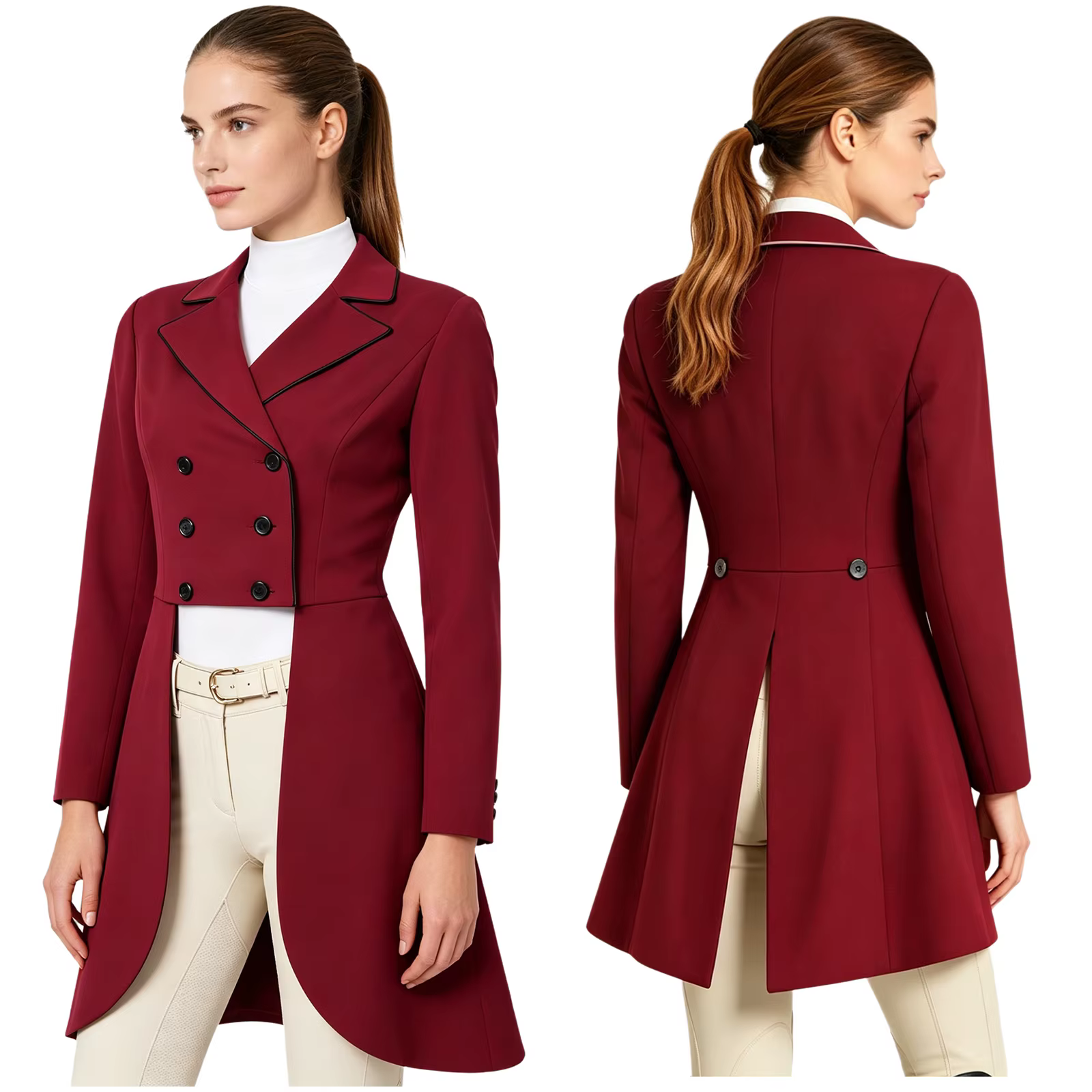 Veste d'équitation formelle pour femmes, veste de dressage équestre, vêtements de performance, veste