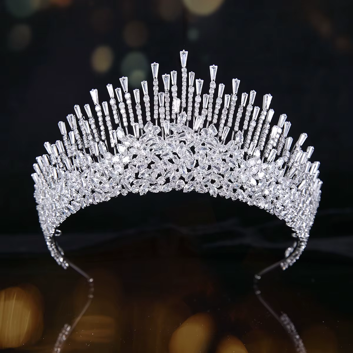 Couronnes de reine en cristal pour mariage, bijoux de cheveux, coiffure de mariée, diadème pour conc