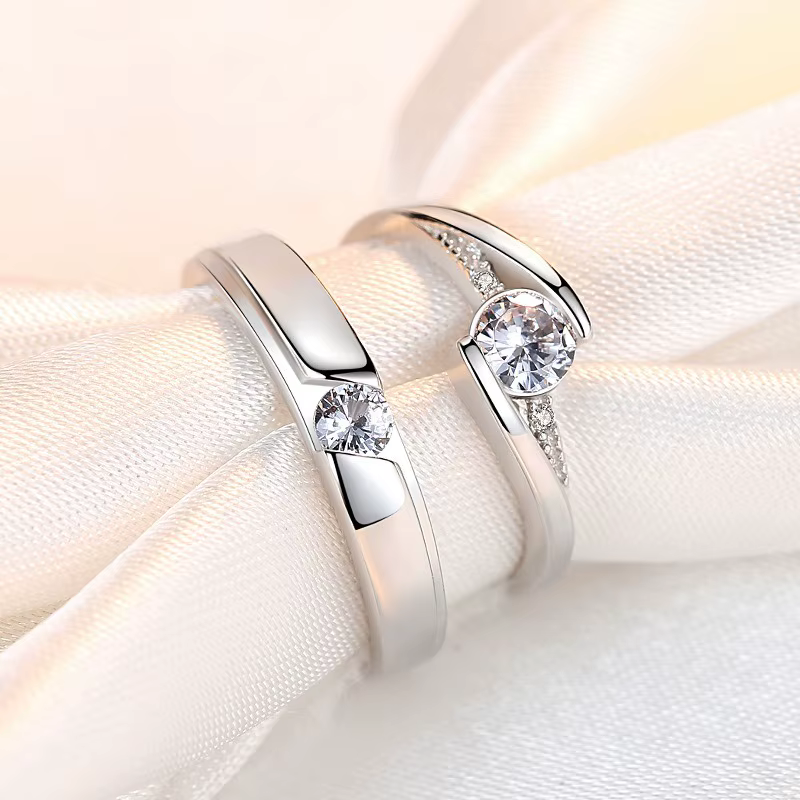 Bague de couple originale en argent Sterling 925 pour femmes et hommes, bijoux de fiançailles, acces