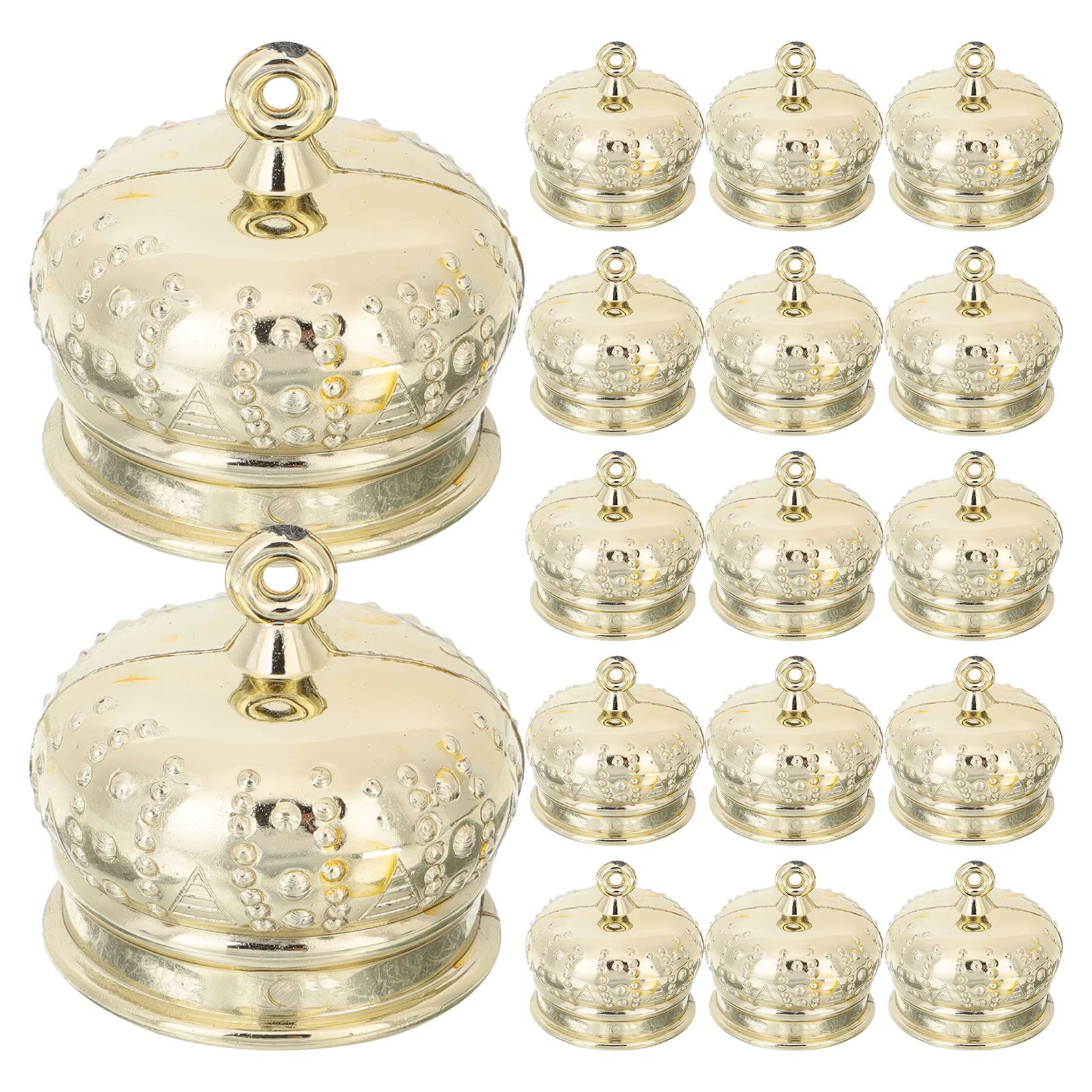 50 pièces de composants pour la fabrication de bijoux : embouts de suspension dorés électrolytiques,