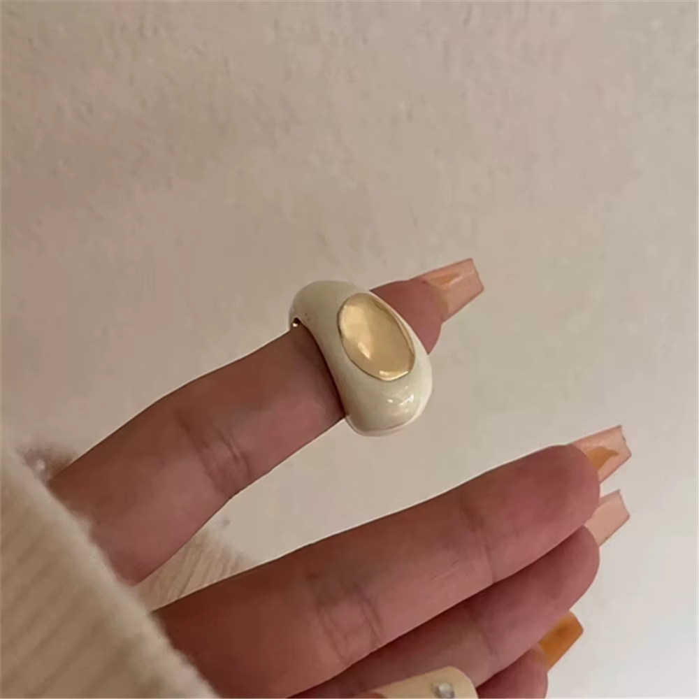 Bague en émail français pour femmes, accessoires de conception de Niche, bijoux de personnalité à la