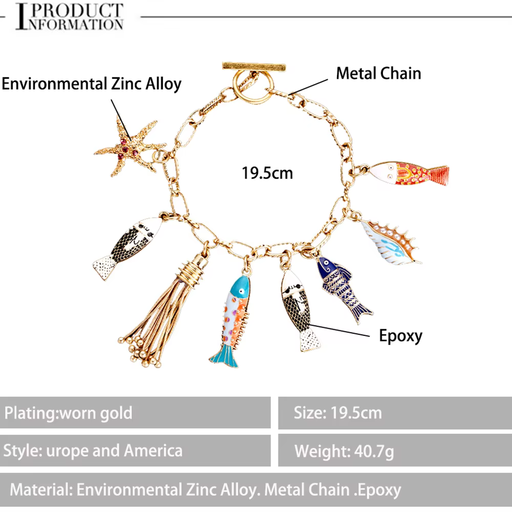 Bracelet en or à breloque à lèvres rouges, bijoux de déclaration de mode rétro pour les Occasions de
