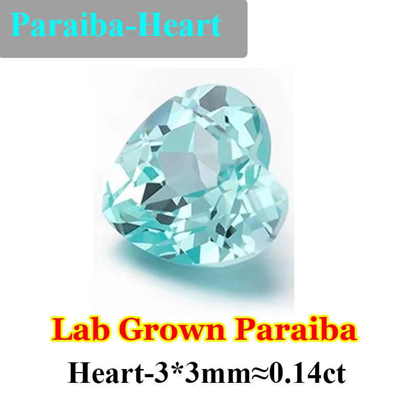 Paraiba mer BlueLab cultivé bleu gemme ronde poire émeraude coeur rayonnant ovale bleu pierre précie