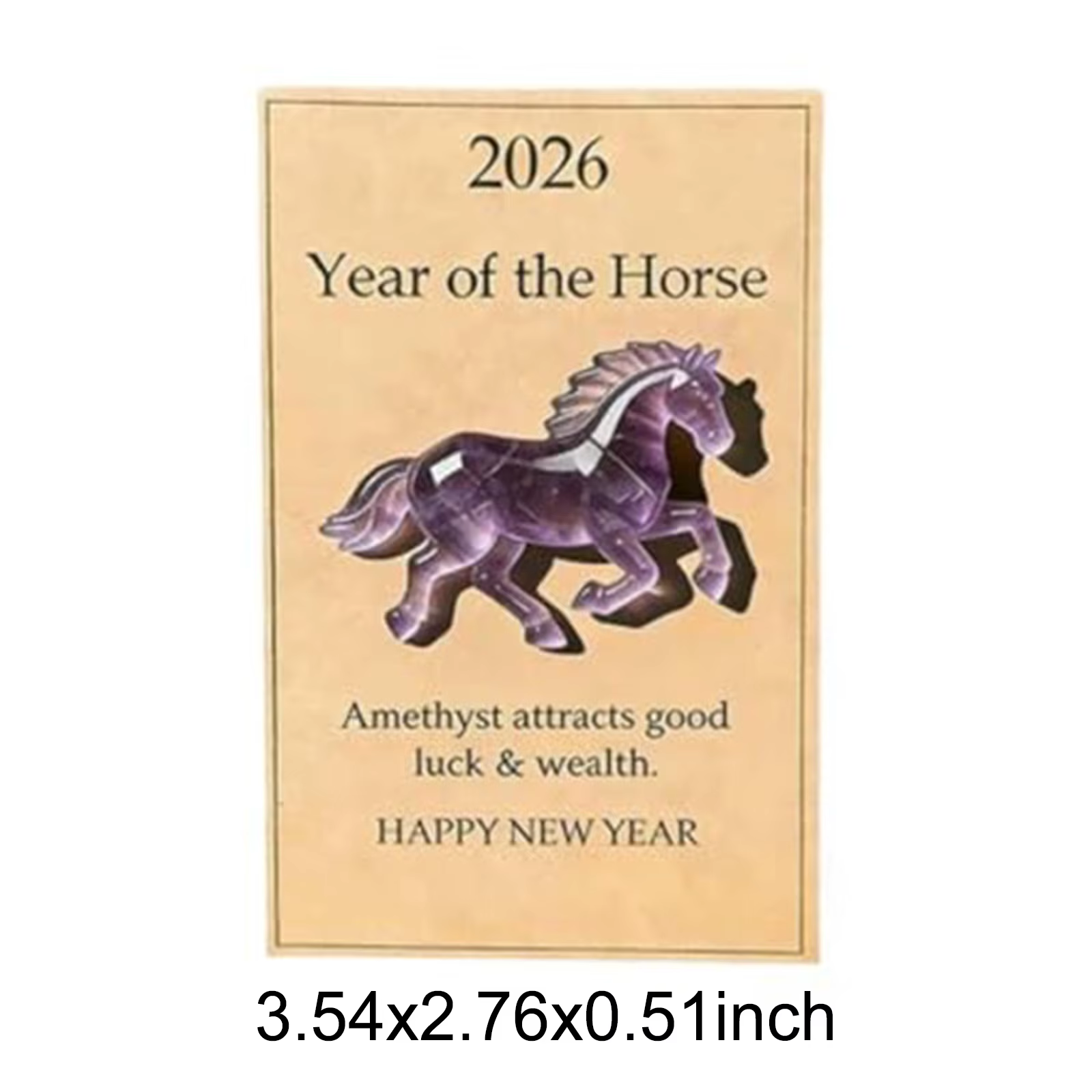 Statue de l'année du Cheval 2026, symbole de sagesse et de réussite, figurine de cheval unique et cl