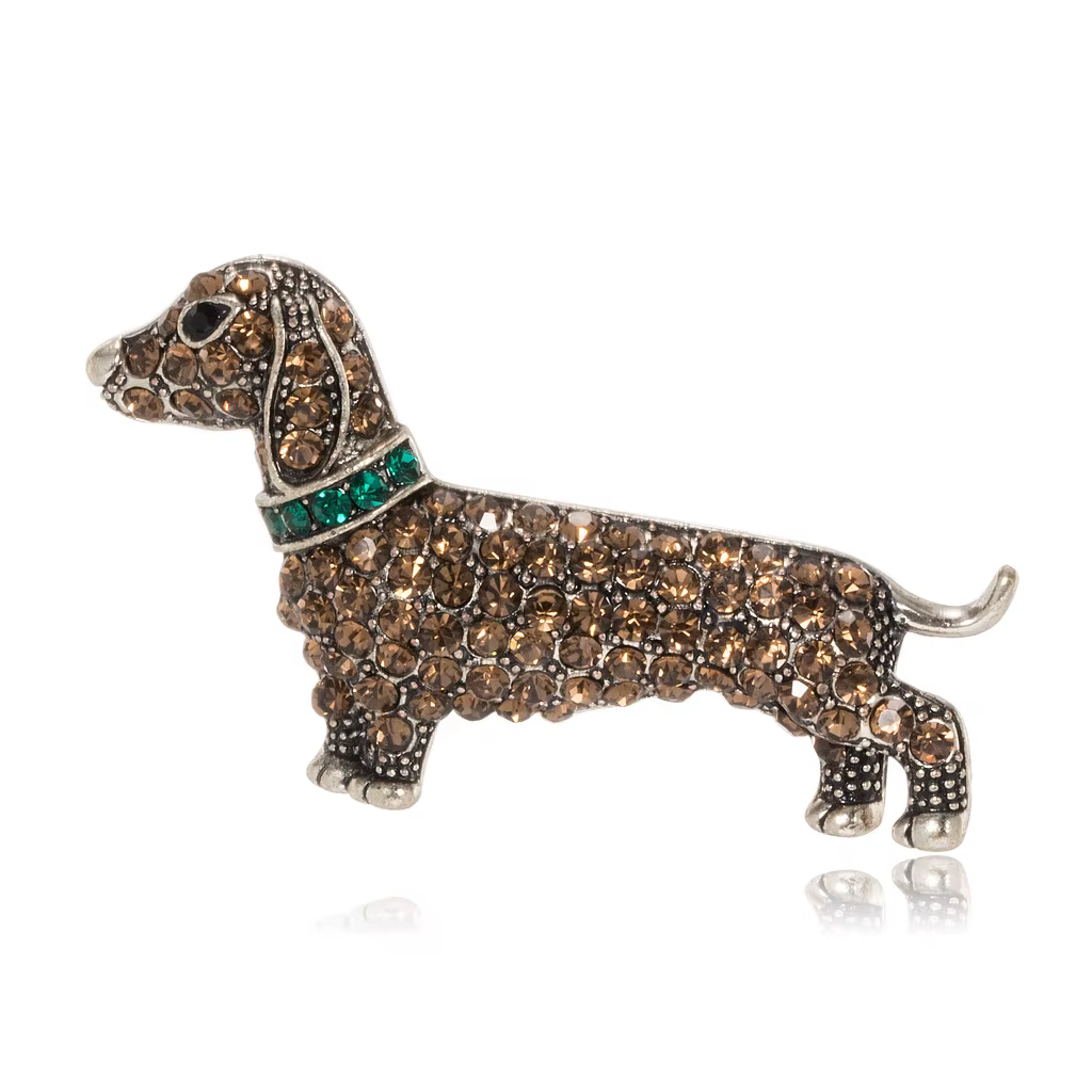Luxulry strass belle chien broches pour femmes hommes vêtements costume accessoires chiot Animal bro