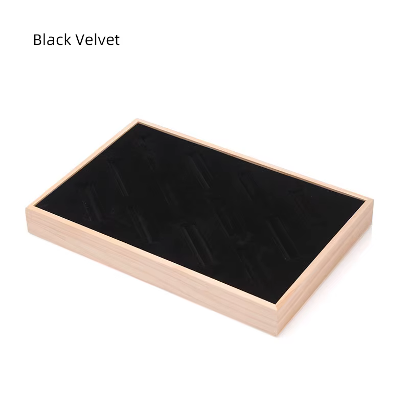 Présentoir de Bijoux à 12 Grilles en Bois, pour Bagues, Bracelets Fins, Collection, Showcare
