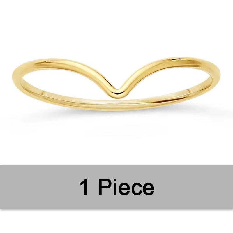 Bague Chevron remplie d'or 14K, bijoux Boho en or, bague d'articulation minimaliste, accessoires en 
