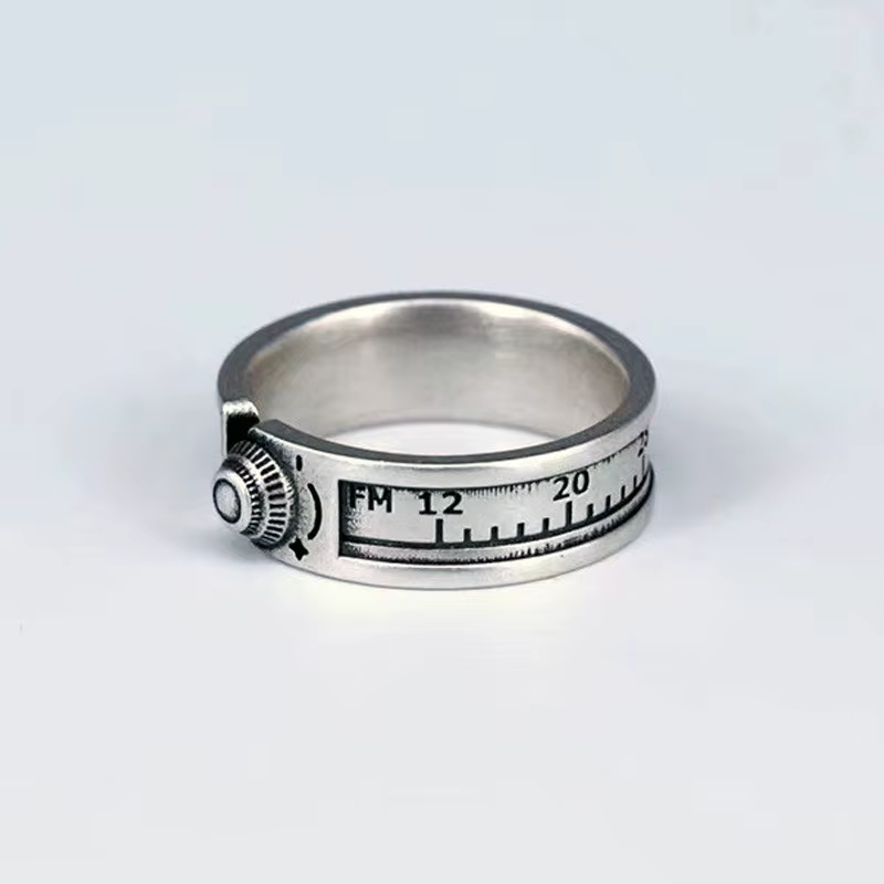 Bague unisexe en argent thaïlandais pour hommes et femmes, original, ChimBroadcast, Radio Design, ca