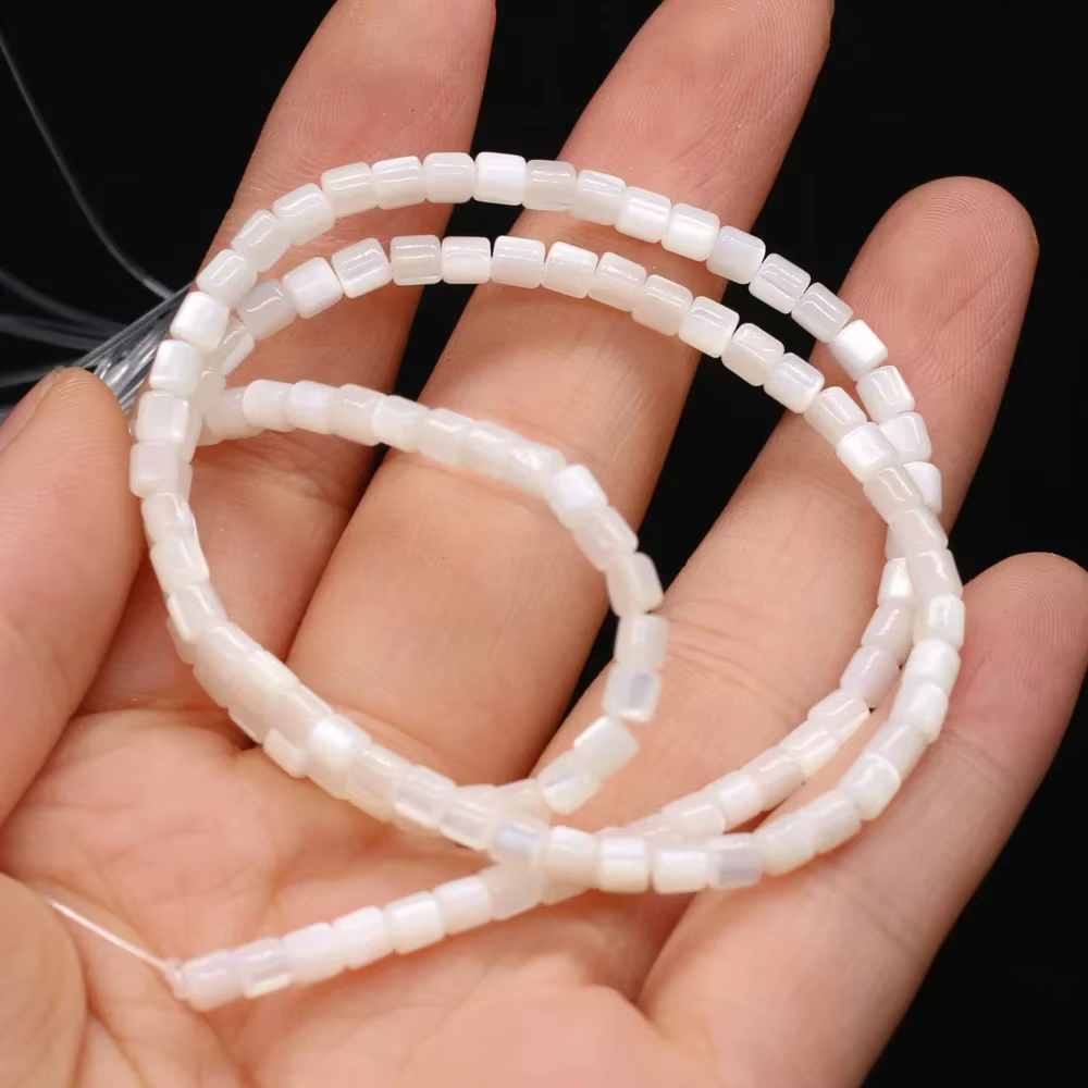 Perles de Coquillage Multicolore en Pierre Naturelle, Larges Espacées, pour Travaux Manuels, Bracele