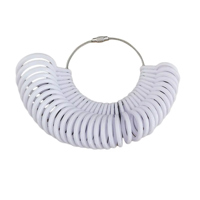 Outil de mesure de la taille des doigts des matiques en plastique, poignées de bijoux, taille de bag
