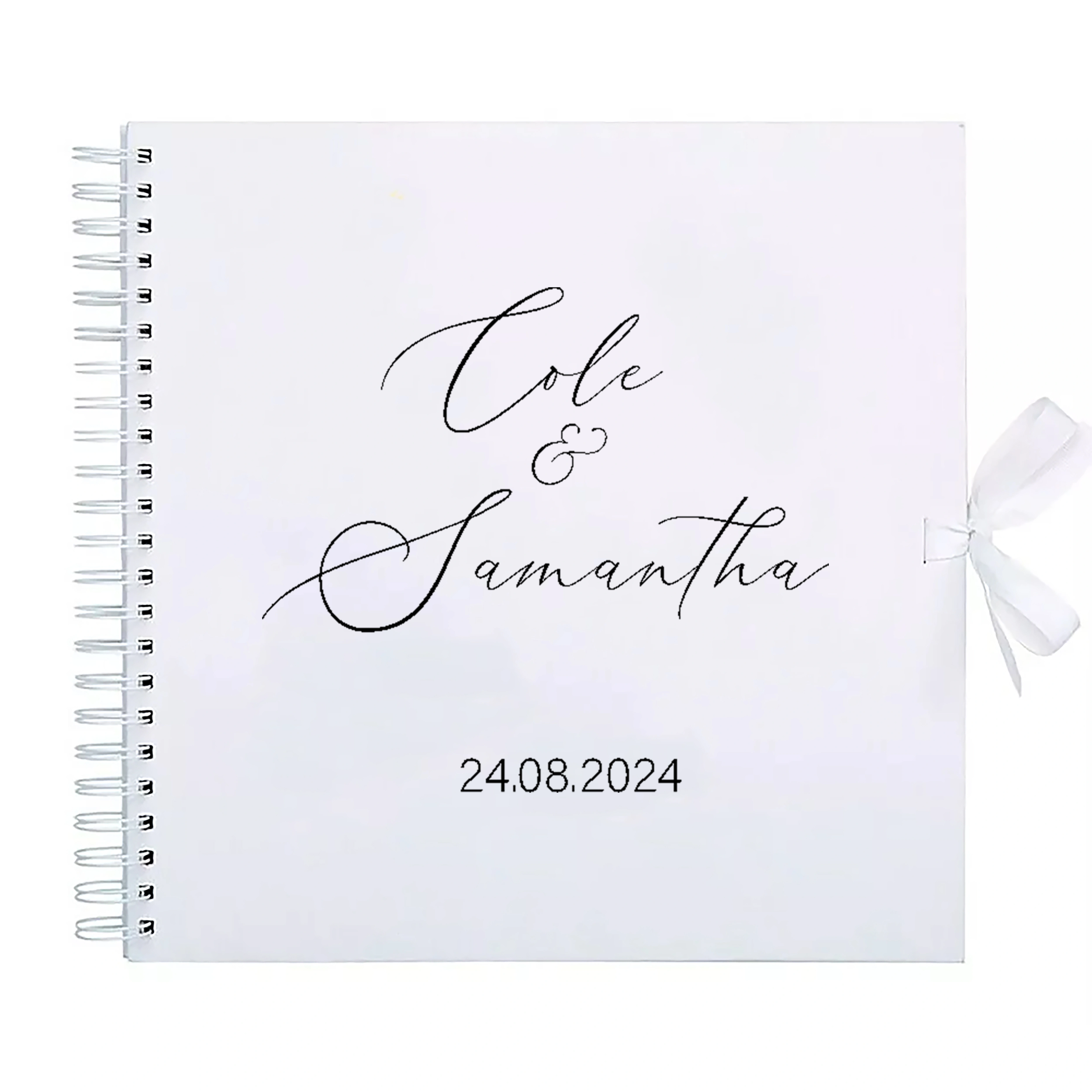 Livre d'or de mariage personnalisé avec ruban, livre de signature, décoration de cérémonie de mariag