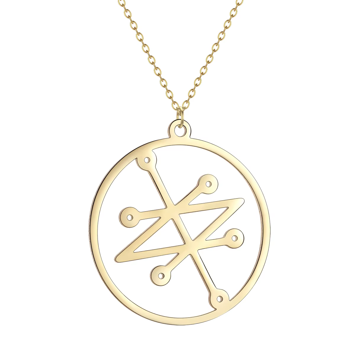 Azazel-Collier Sigil pour femme, tour de cou clavicule, sceau de démon de camouflage Goetia, acier i