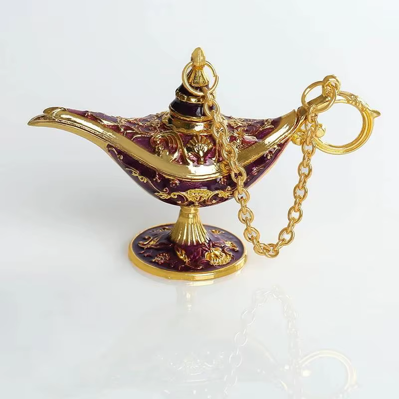Aladdin lampe magique alliage artisanat décoratif ornements Statue mariage vacances fête maison salo