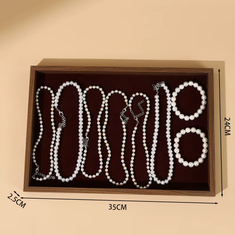 Plateau à bijoux, plateau de présentation pour bracelets, bagues, boucles d'oreilles, colliers, rang