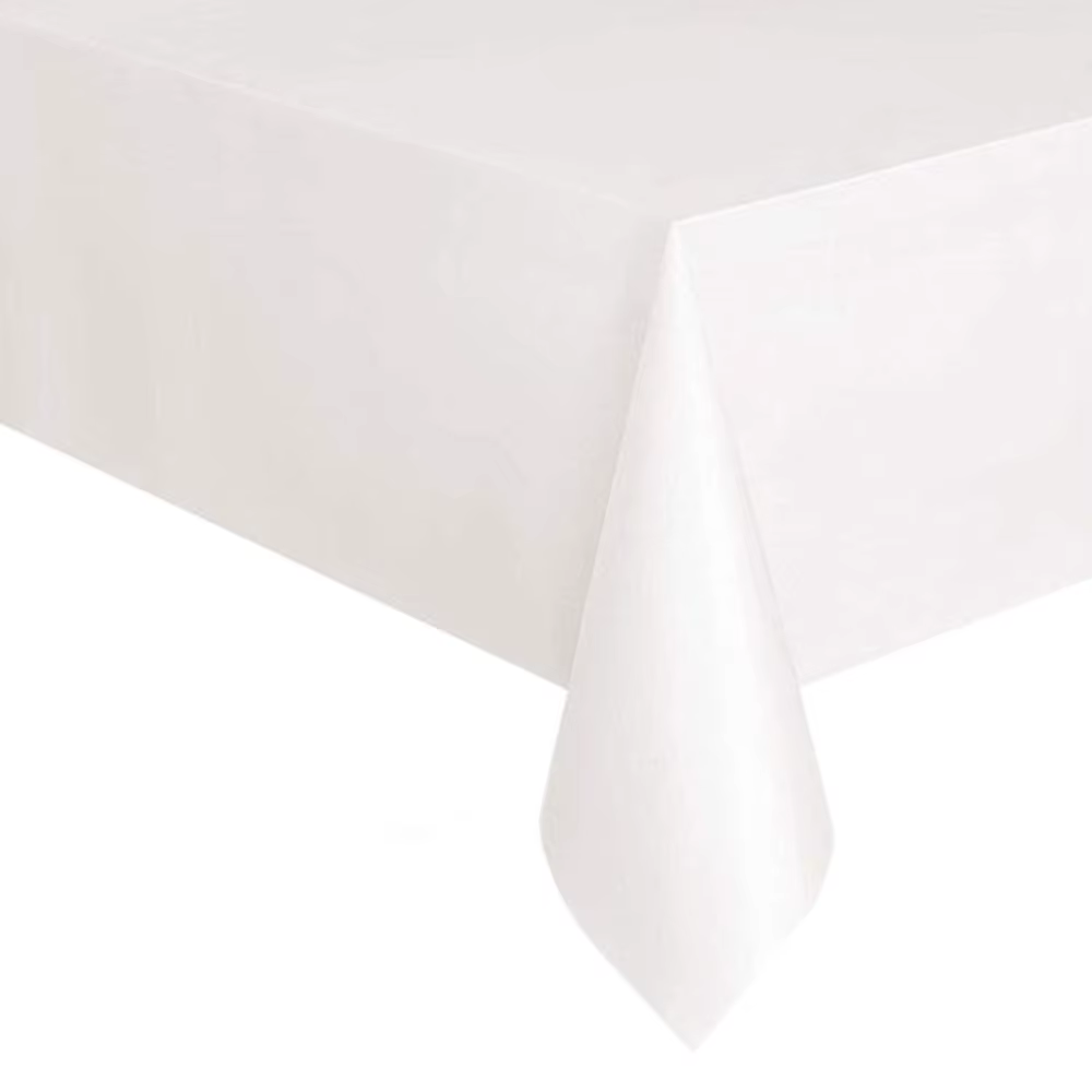 Nappe jetable blanc noir rose or couverture de Table en plastique anniversaire mariage nappe fête Ta
