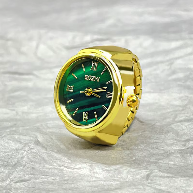 YHTOT Bague Montre Tendance en Alliage, Bijou Unisexe pour Usage Quotidien