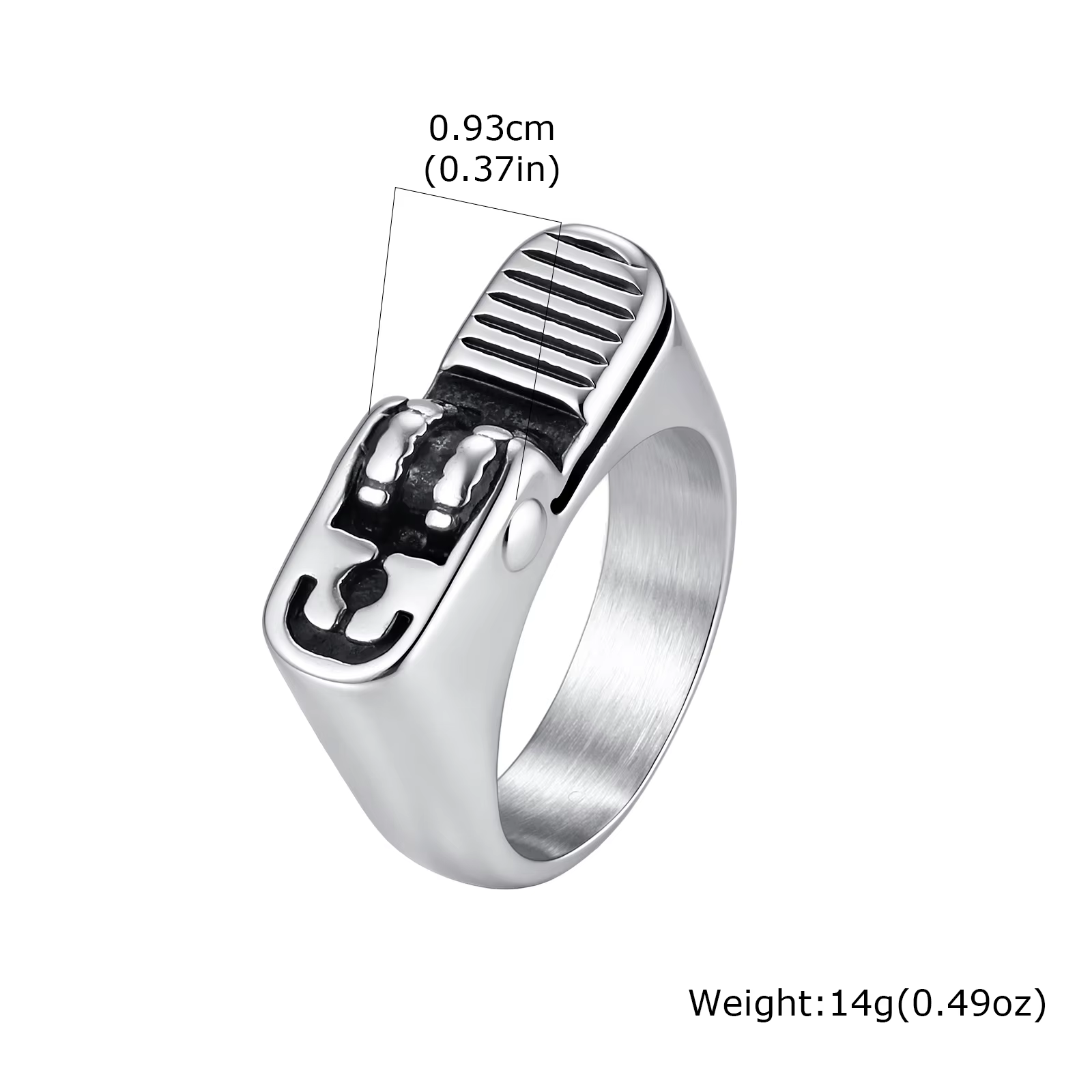 Bague punk pour hommes et garçons, bague en acier inoxydable étanche, nouveau bijou créatif et uniqu