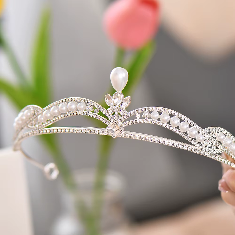 Couronne de princesse reine en cristal pour femmes, bandeau, diadèmes en strass, couvre-chef de mari