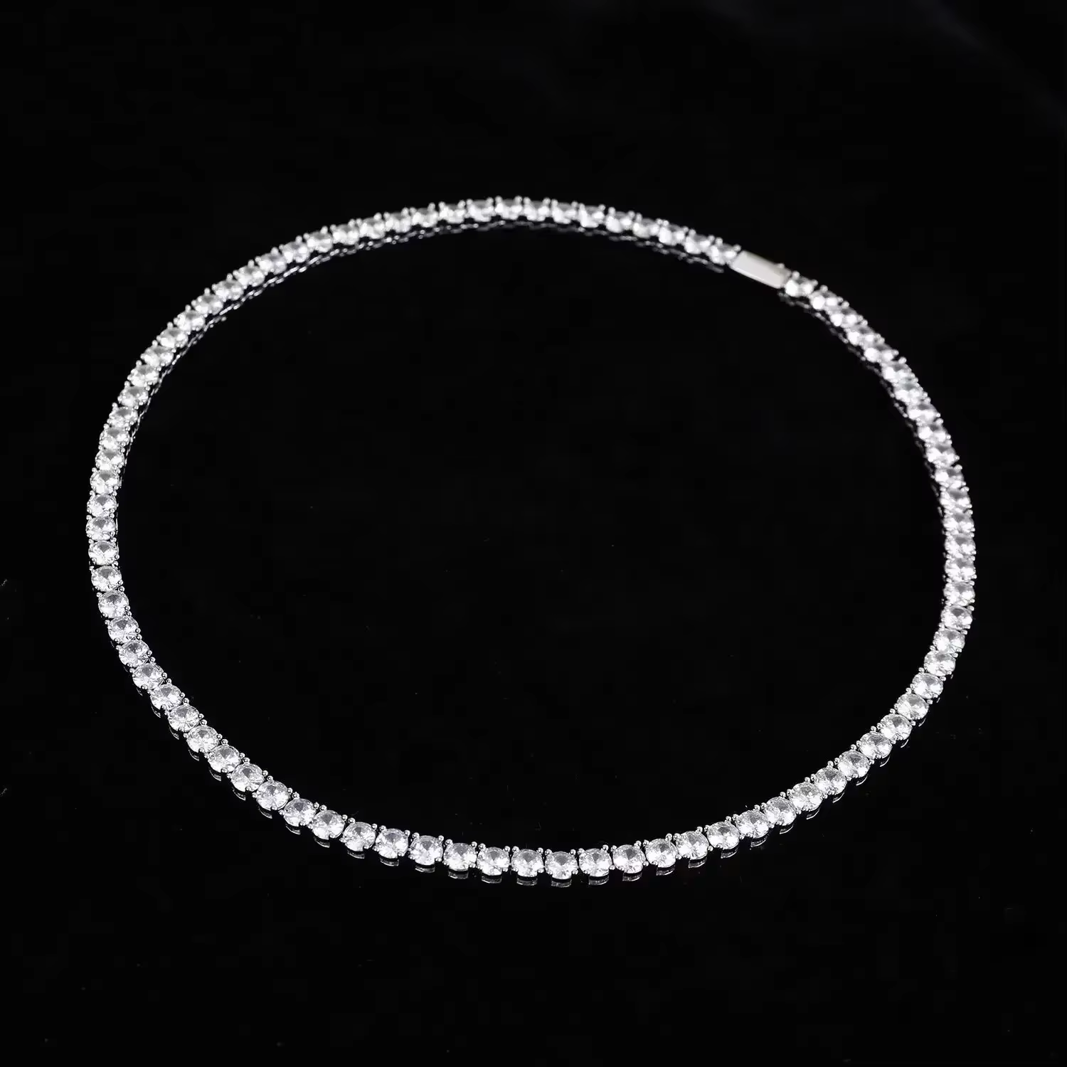 Collier en argent Sterling 925, chaîne en Zircon pour femmes, mode Simple, bijoux de fiançailles, de