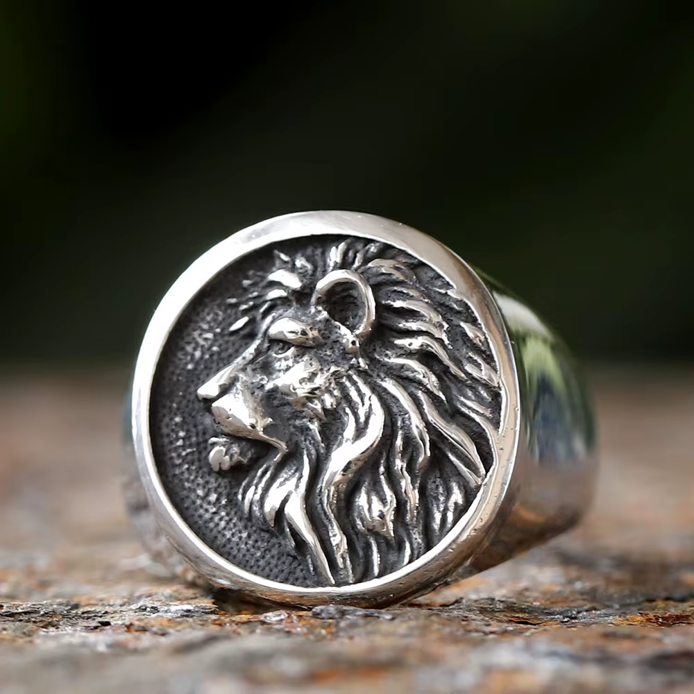 Bague tête de Lion 3D en acier inoxydable 316L, Vintage, nouvelle mode, haute poli, bijoux animaux p