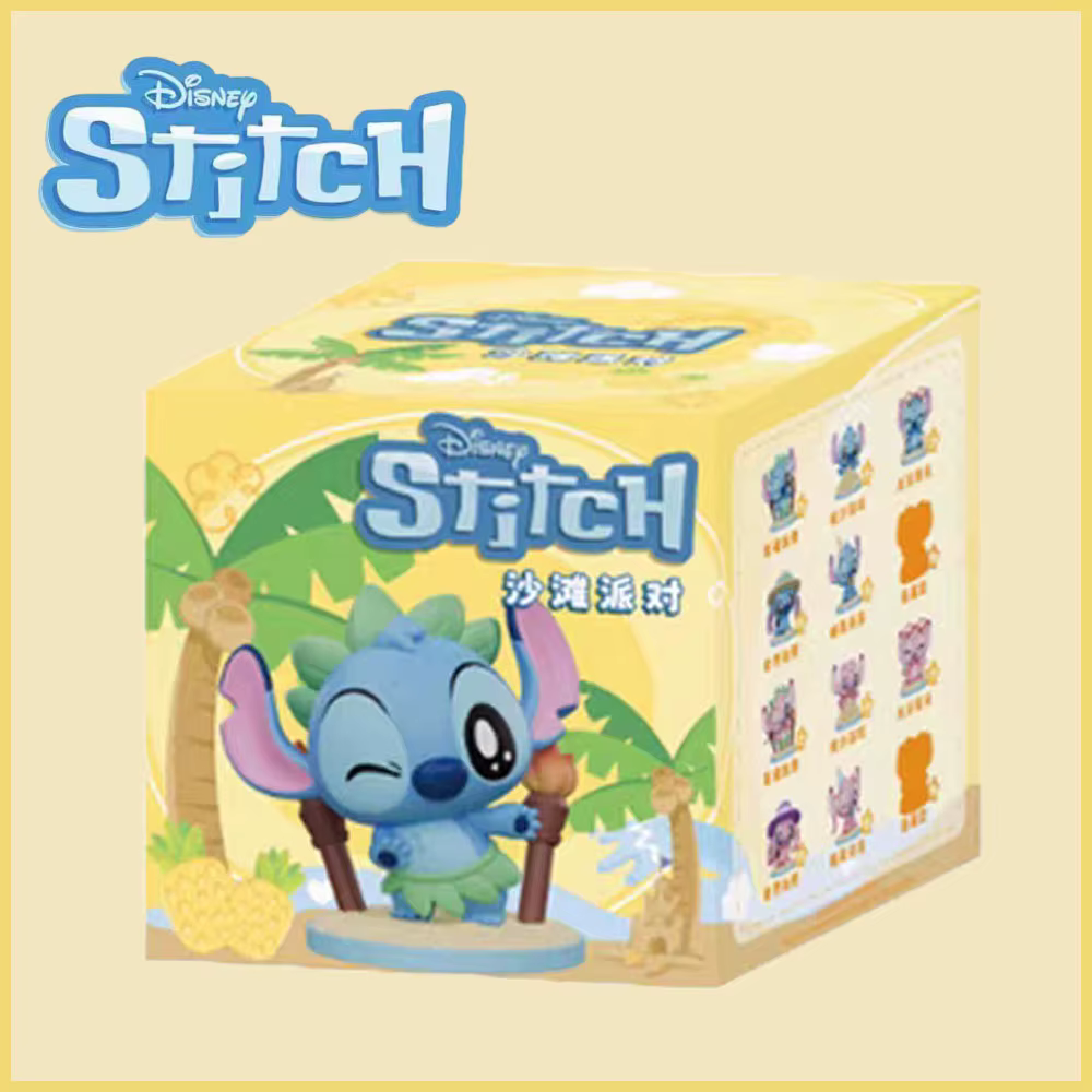 Stitch et Angel : Collection de figurines Disney Surprise Beach Adventure Series – Mini jouets et fi