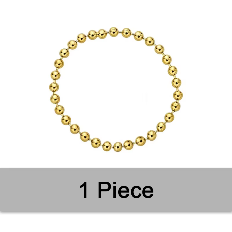 Bague en or 14K remplie de 1.5mm, chaîne de perles, style Boho, bijoux minimalistes, pour femmes
