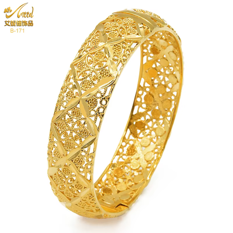 ANIID Dubai 24K plaqué or bijoux bracelet cadeaux de fête de mariage femmes arabes bracelets bracele