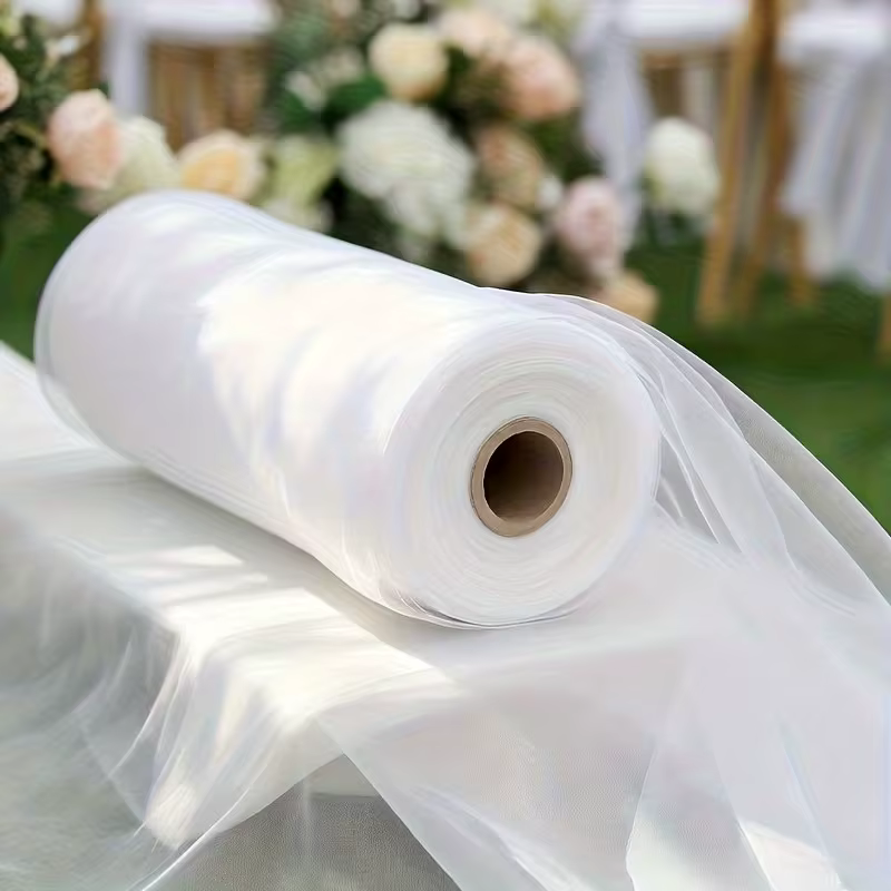 Décoration de mariage : Rideau en tulle transparent, toile de fond pour arche de fête, drapé en gaze