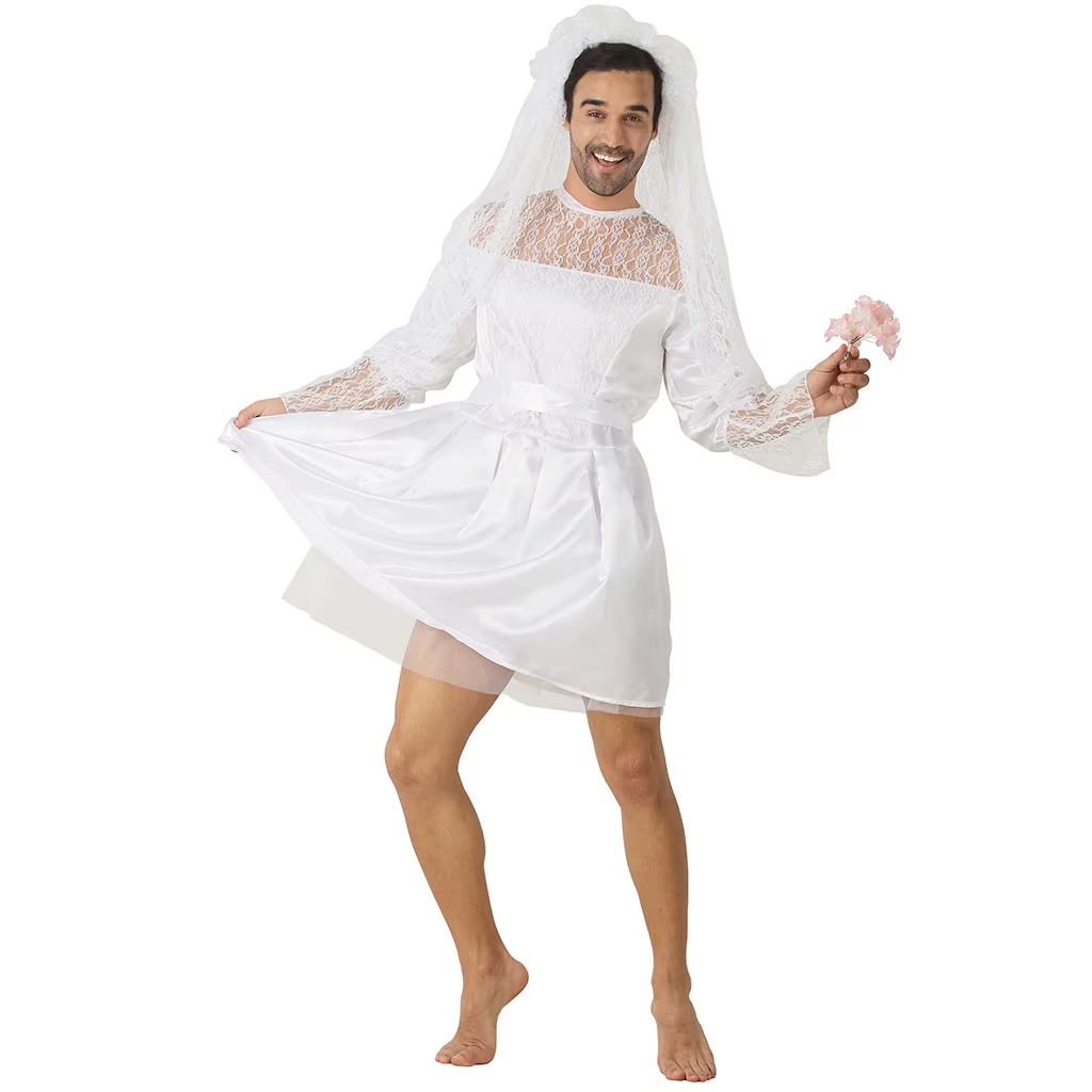Robe de mariée pour grand homme, Costume de spectacle sur scène de fête Festive, robe de mariée pour