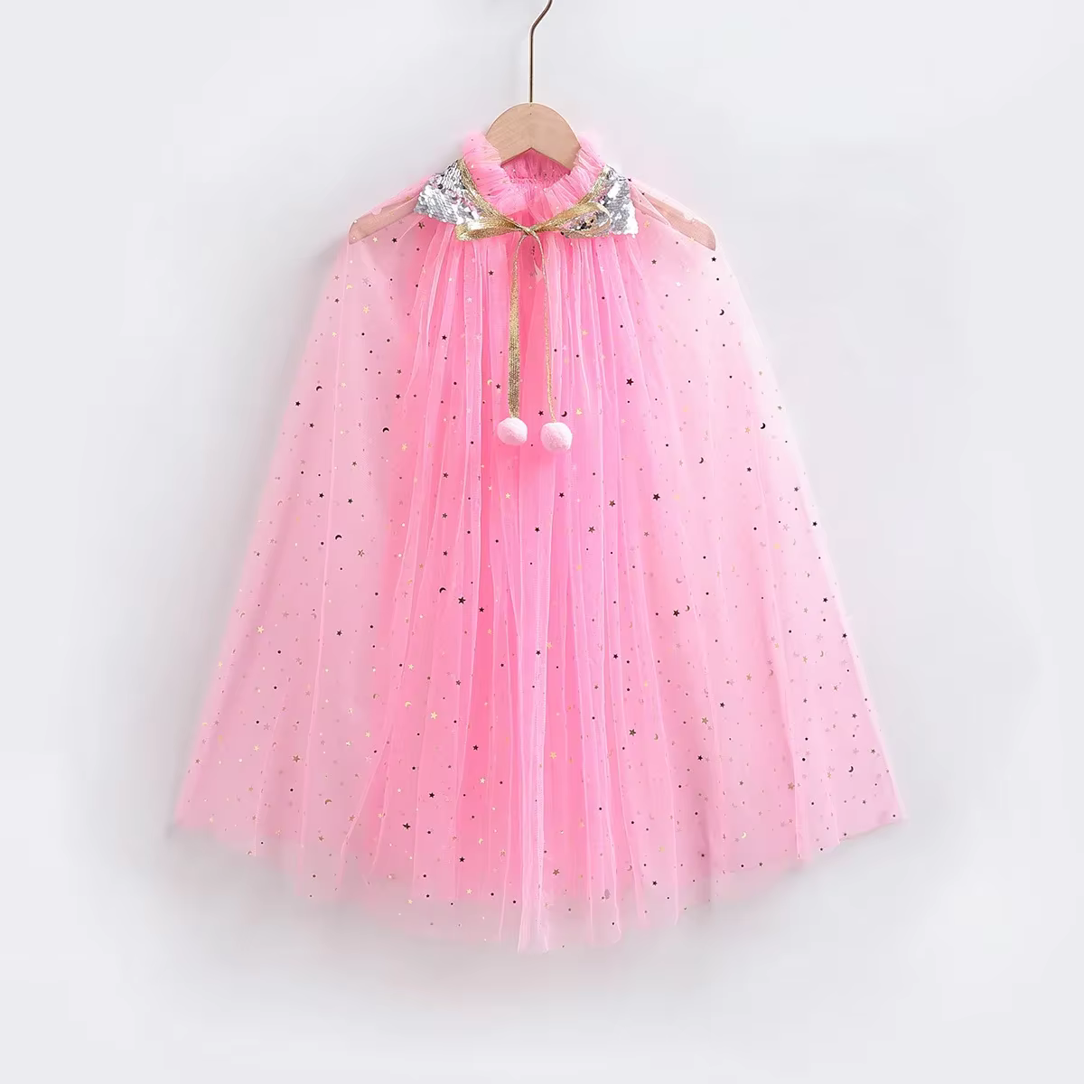 Robe élégante en tulle pour filles, cape pour enfants, accessoire Everak, Elsa, Raiponce, fête de No
