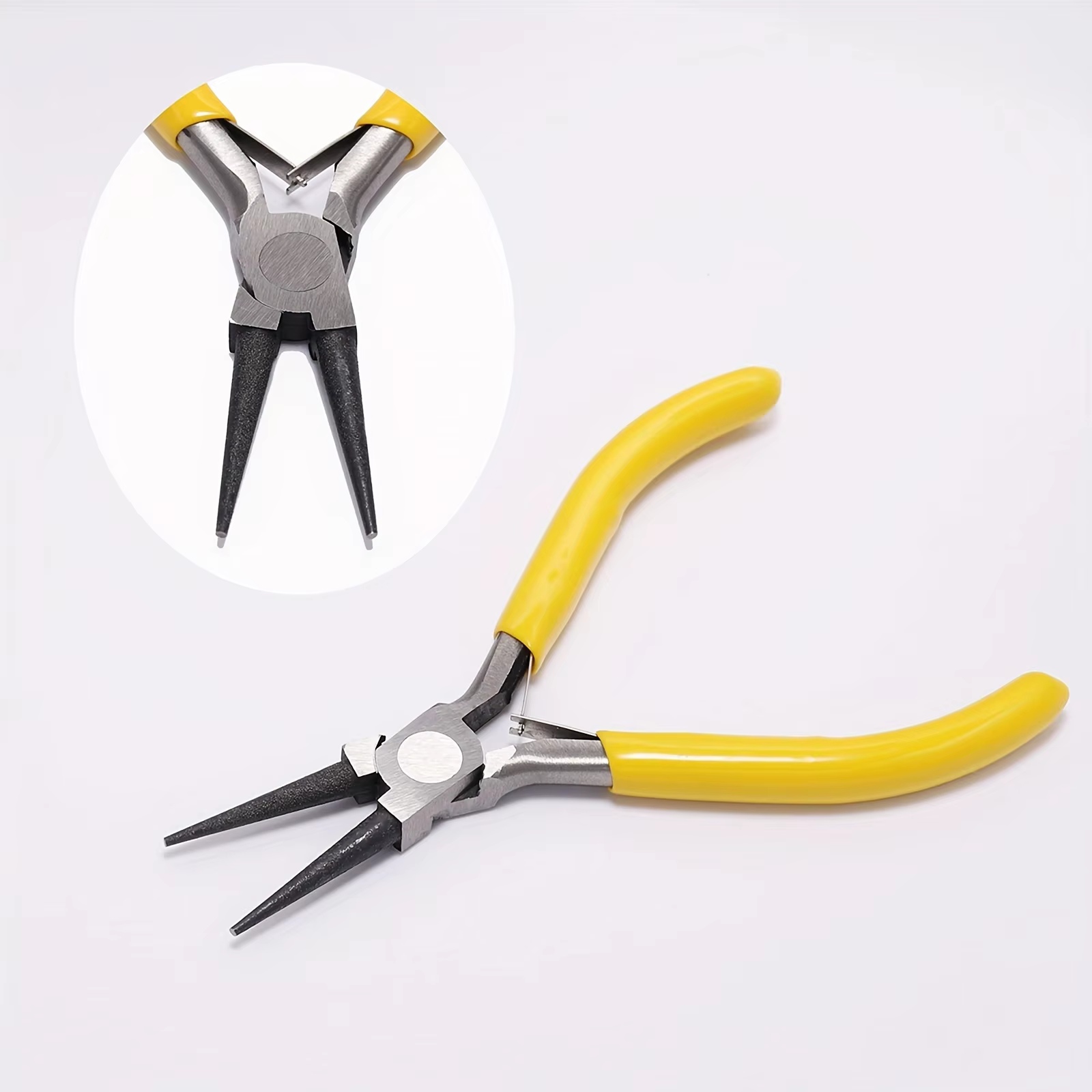 Ensemble de pinces jaunes pour la fabrication de bijoux, 6/4/1 pièces, à bec fin, à bec rond, coupe-
