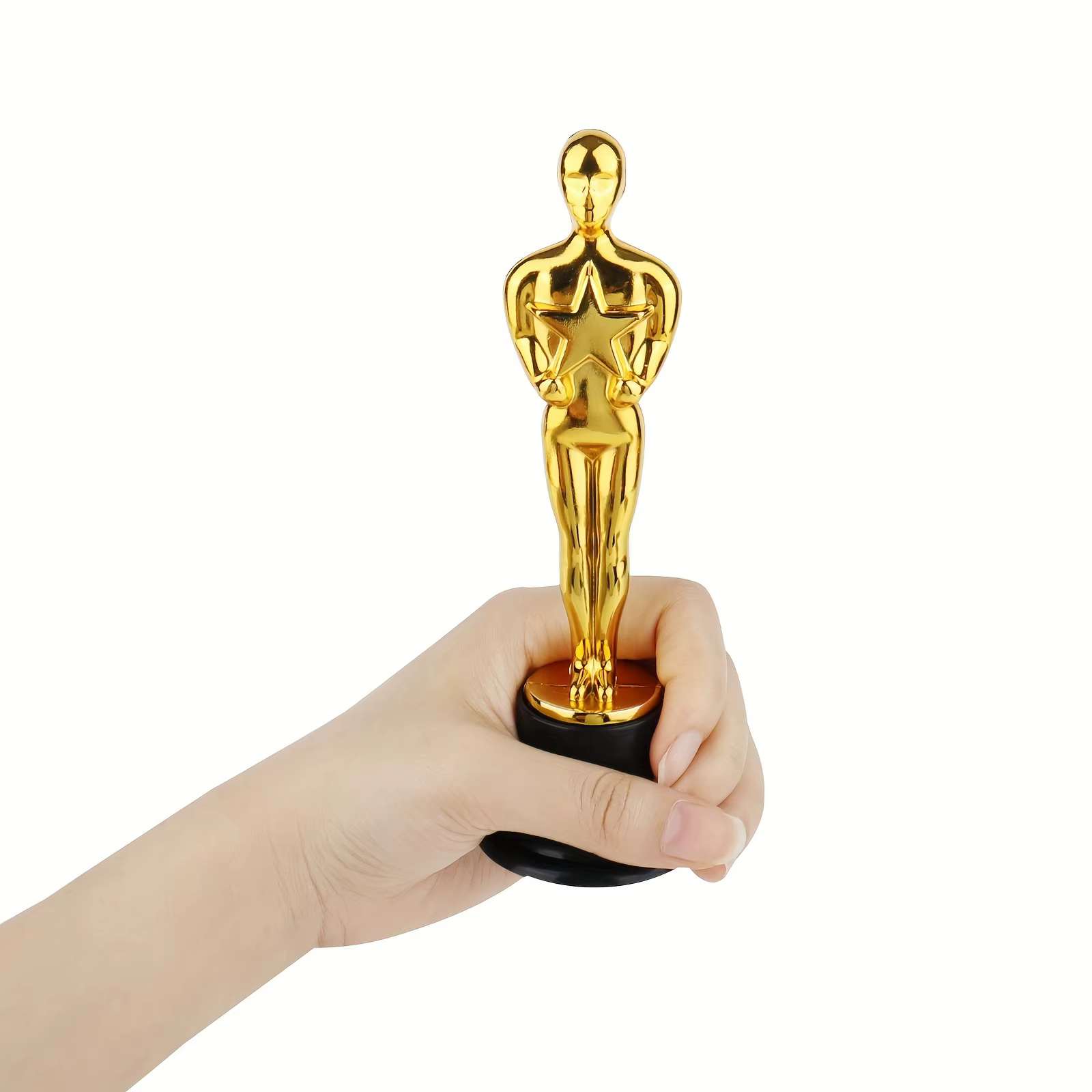 Statuettes de trophées dorés, trophées de récompense de Style Oscar en plastique pour décorations de