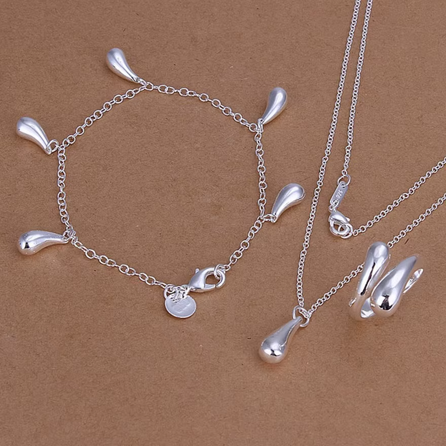 Bijoux de mariage en argent Sterling 925 de haute qualité pour femmes, pendentifs, colliers, bracele