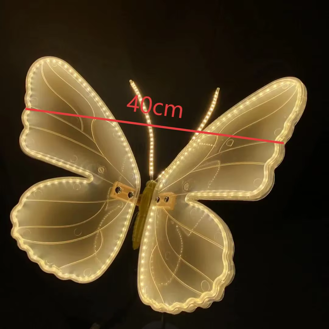 Papillons LED (fermeture d'ouverture automatique, ailes lumineuses réalistes) | Décor parfait pour