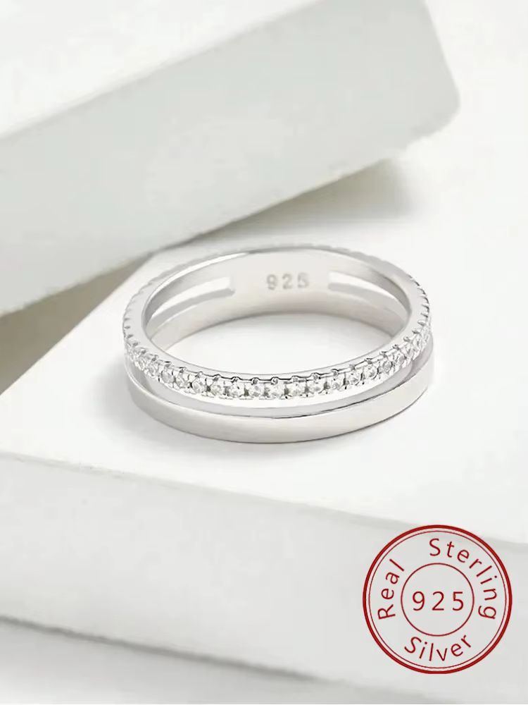 Bague en argent Sterling 925 pour femmes, bague classique scintillante en Zircon, fiançailles, maria
