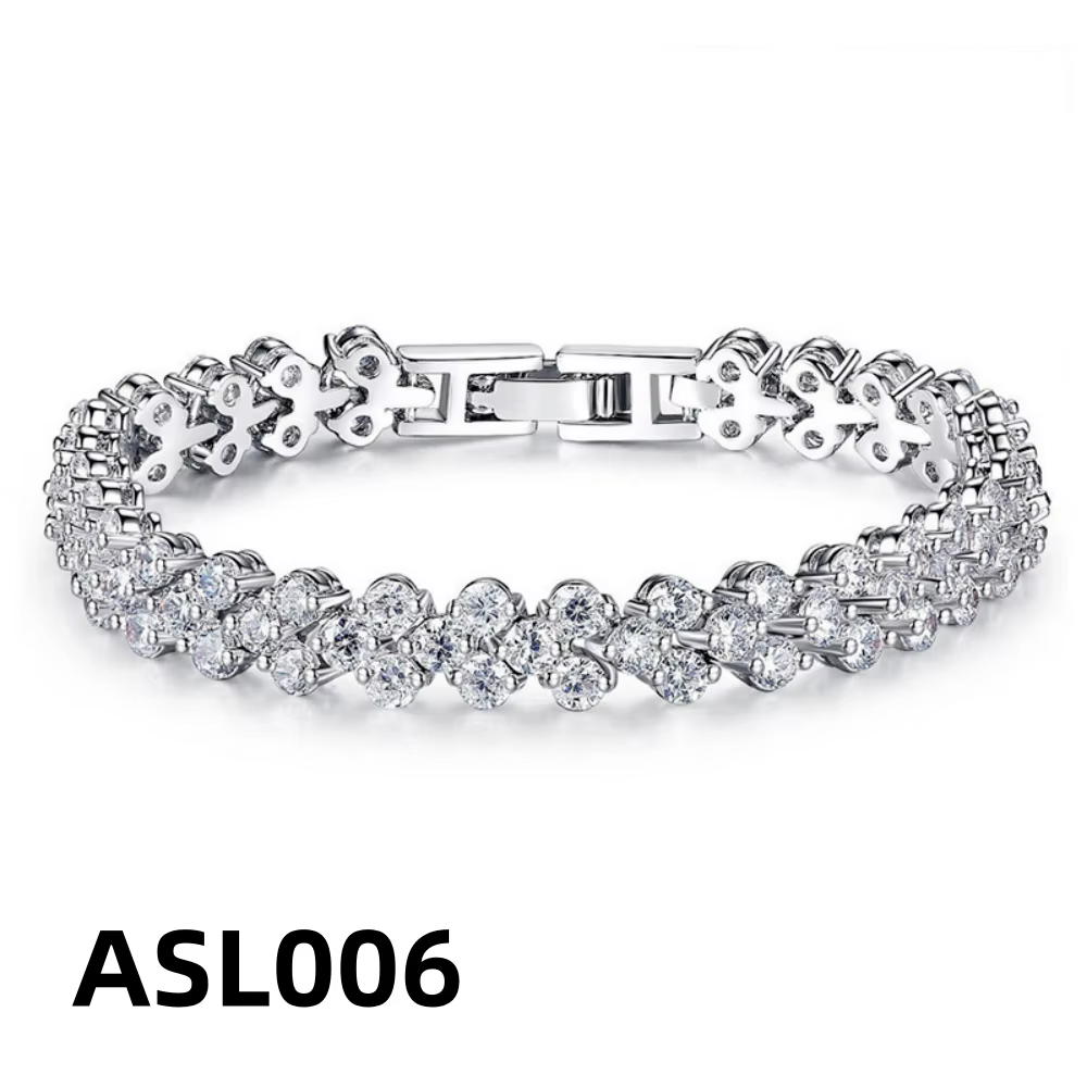Bracelet en argent Sterling 925 incrusté de Zircon d'amour Aaaaa pour femmes, bijoux à la mode pour 
