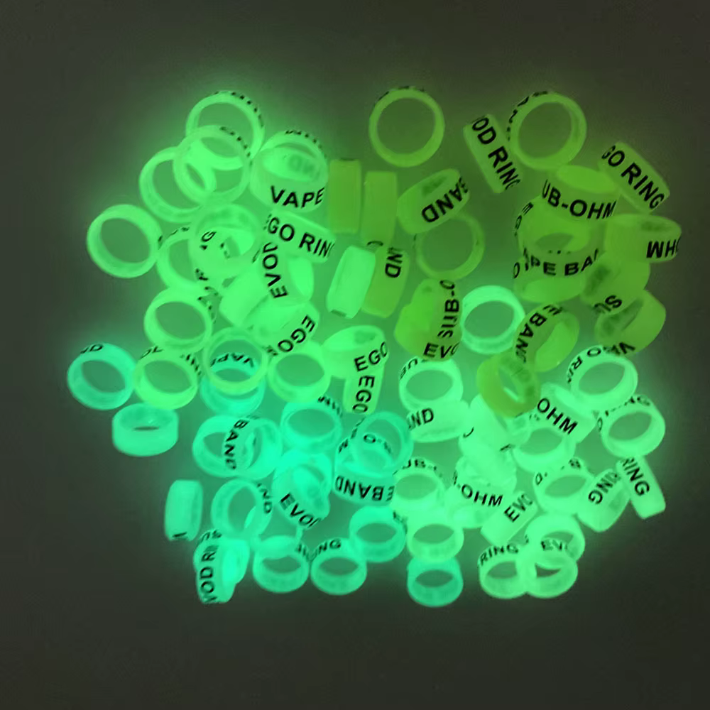 Anneau Fluorescent de 13mm à 22mm, bandes de pêche antidérapantes en Silicone, anneau d'arrêt de tig