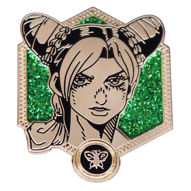 JoJo's Bizarre Adventure – broches à paillettes en émail dur, Badges pour sac à revers sur sac à dos