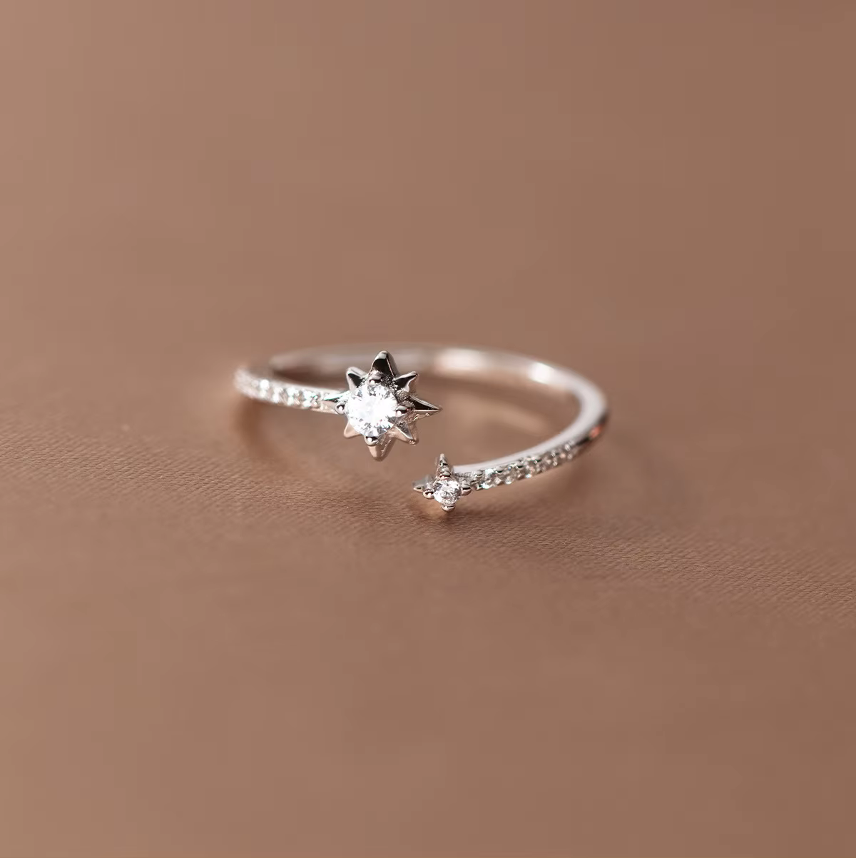 Bagues réglables en argent Sterling 925 et Zircon pour femmes, accessoires de bijoux de haute qualit