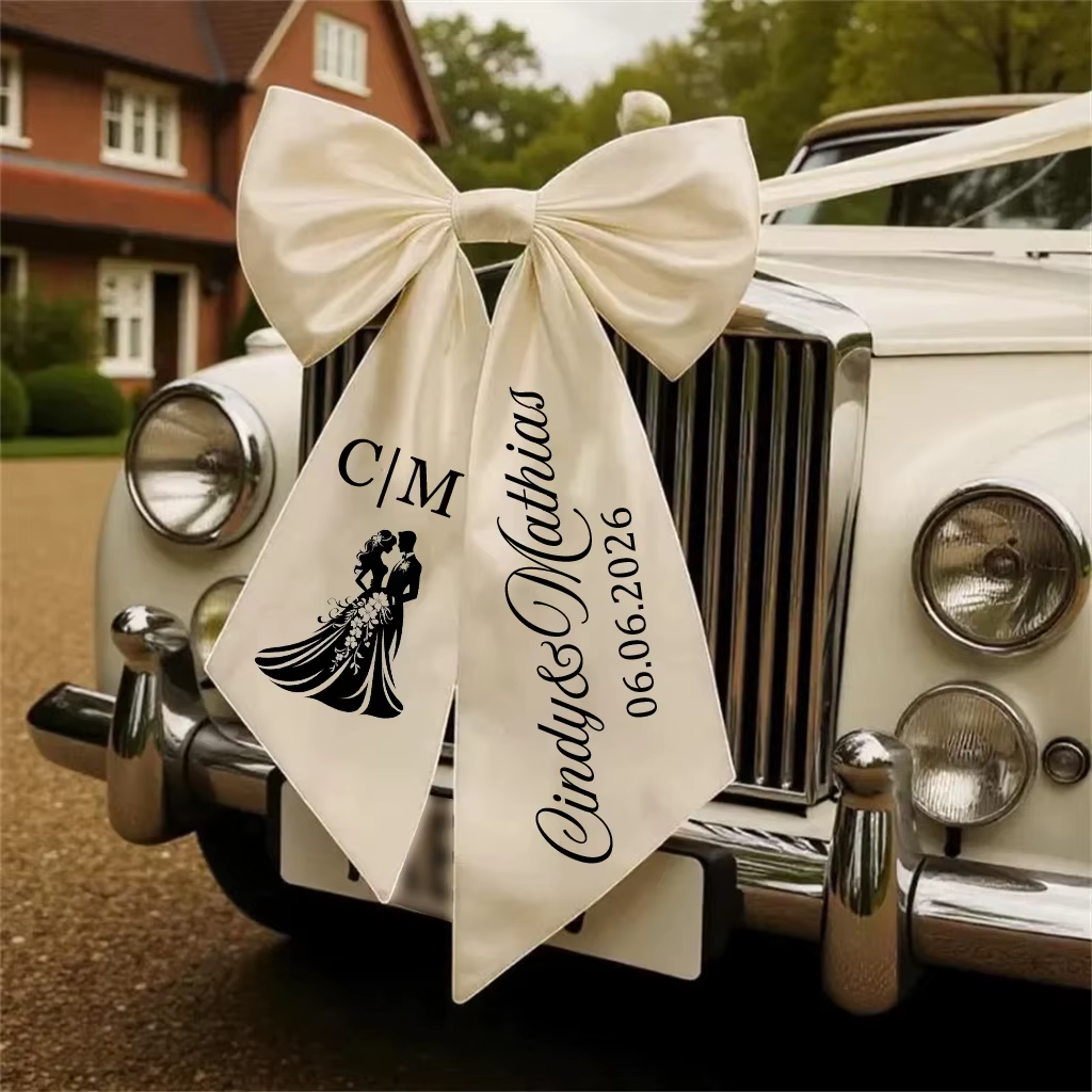 1 pièce Décoration de voiture de mariage personnalisée, Décoration de fête prénuptiale, Guirlande de